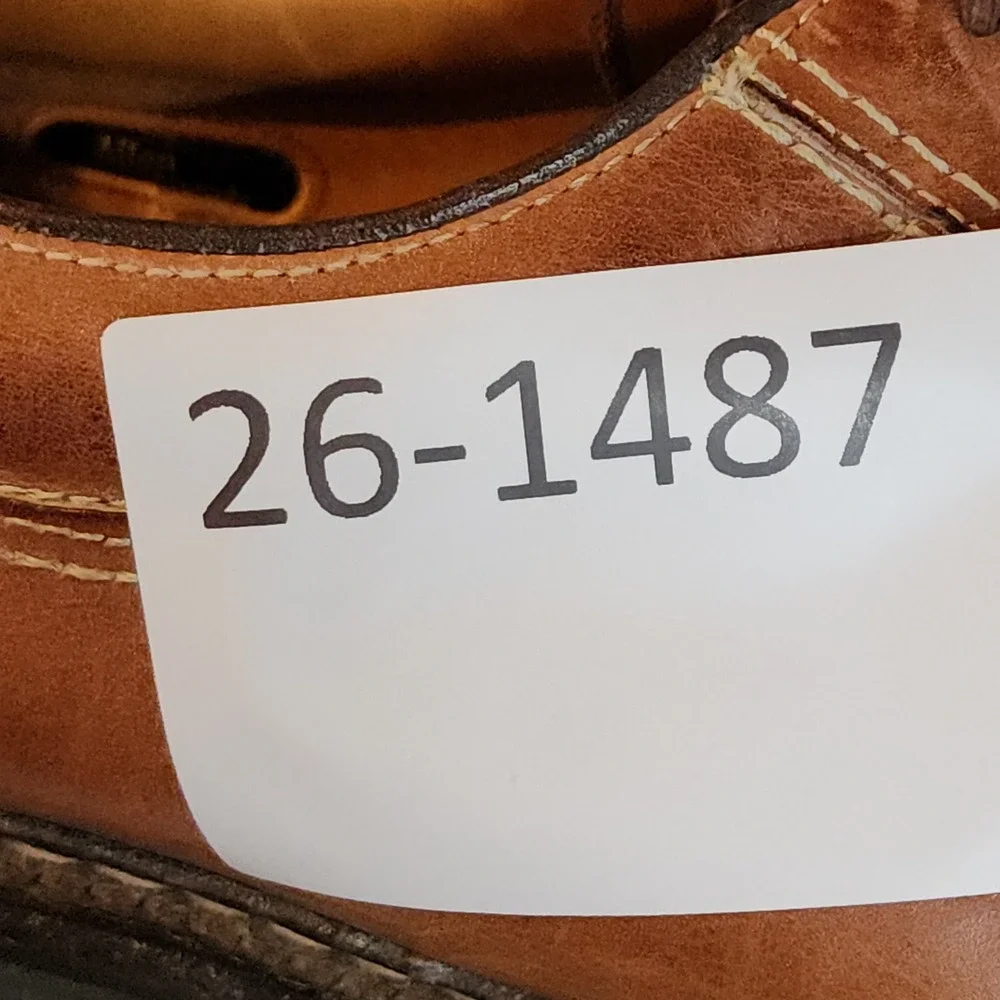 Allen Edmonds Wilbert 10 D Mens Brown Leather Split Toe Derby Shoes 1951 3502